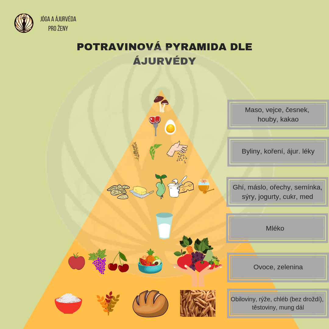 Doporučené složení potravy v ájurvédě